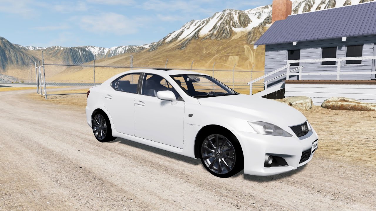 BeamNG.drive - Lexus IS F (XE20) 2008 - Car Show Test Drive Crash . 4K 60fps.