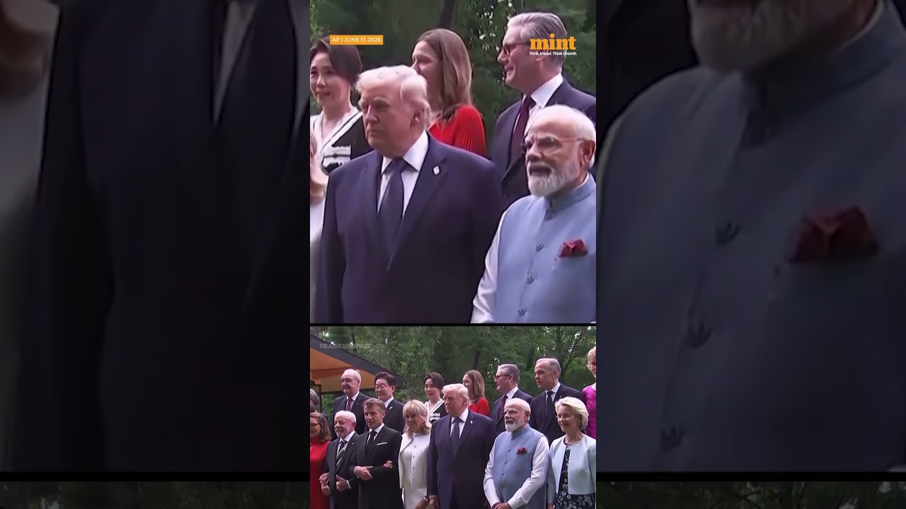 Watch: PM Modi Helps Donald Trump Up A Step As G7 Leaders Gather For Summit Photo