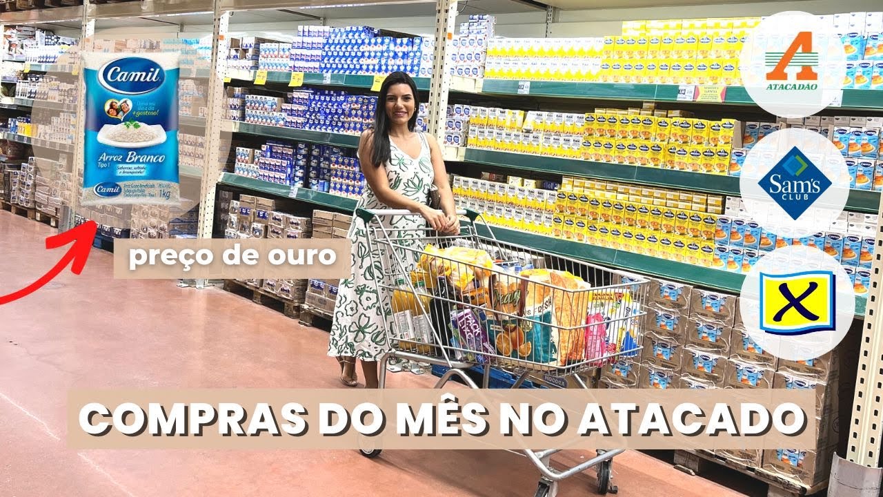 Compras do Mês 🛒 de Setembro para 3 pessoas em 3 Supermercados | Gastei MAIS de 800 reais! 🤑
