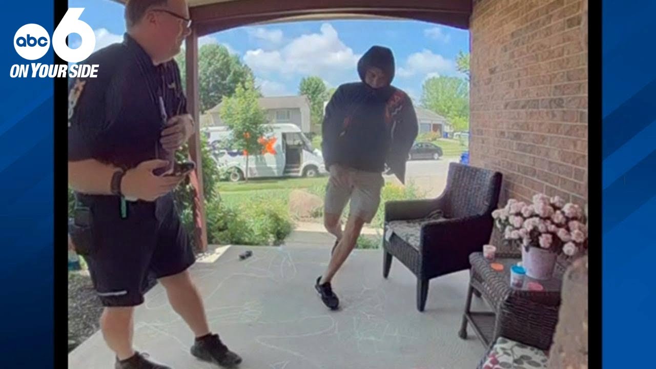 Thief caught on camera stealing package before delivery driver even leaves porch
