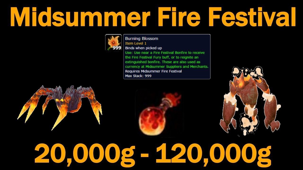 WoW Holiday Gold Farm - Midsummer Fire Festival - Battle Pet Farming!