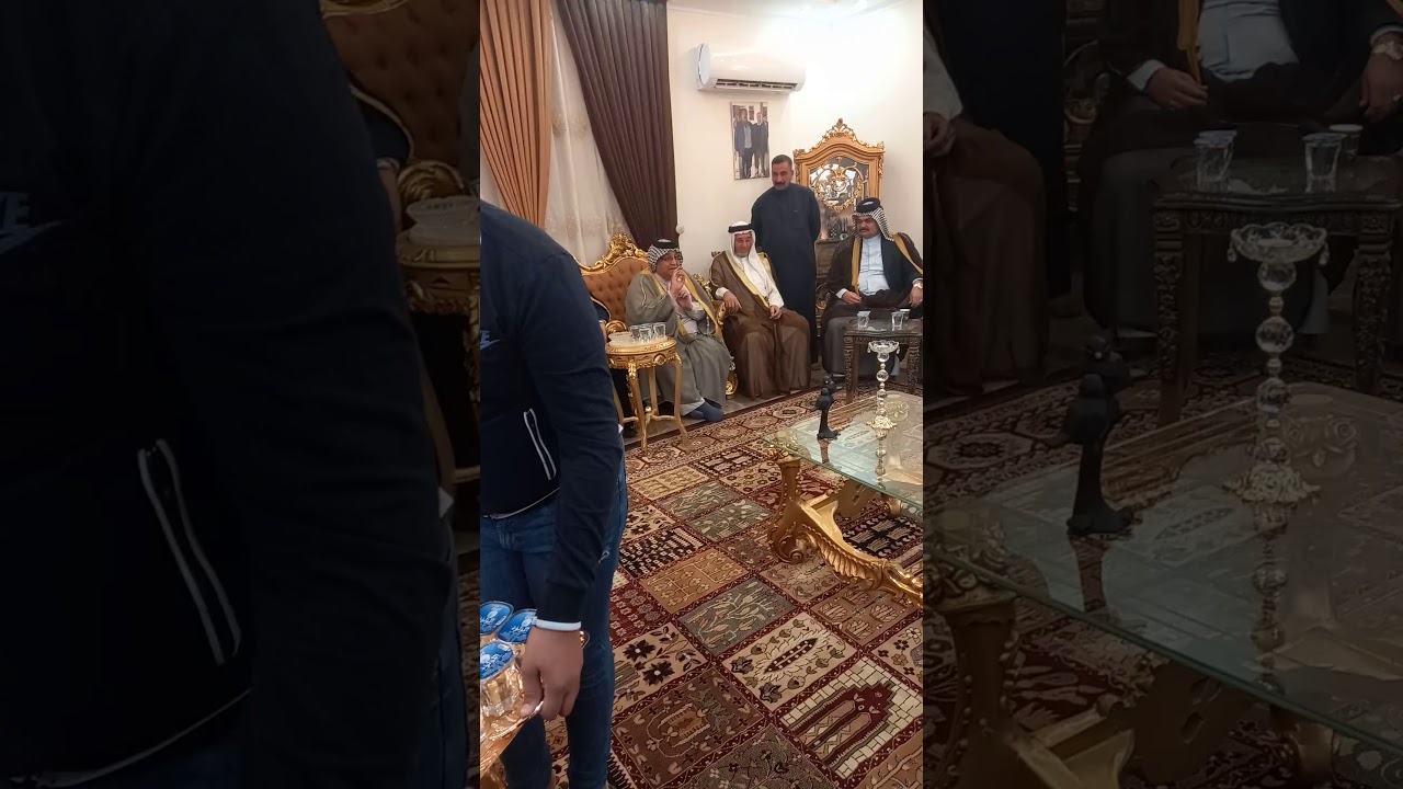 الحاج فاضل الجنابي في جلسه عشائريه بين عشيرة الجنابيين وعشيرة البو سلطان