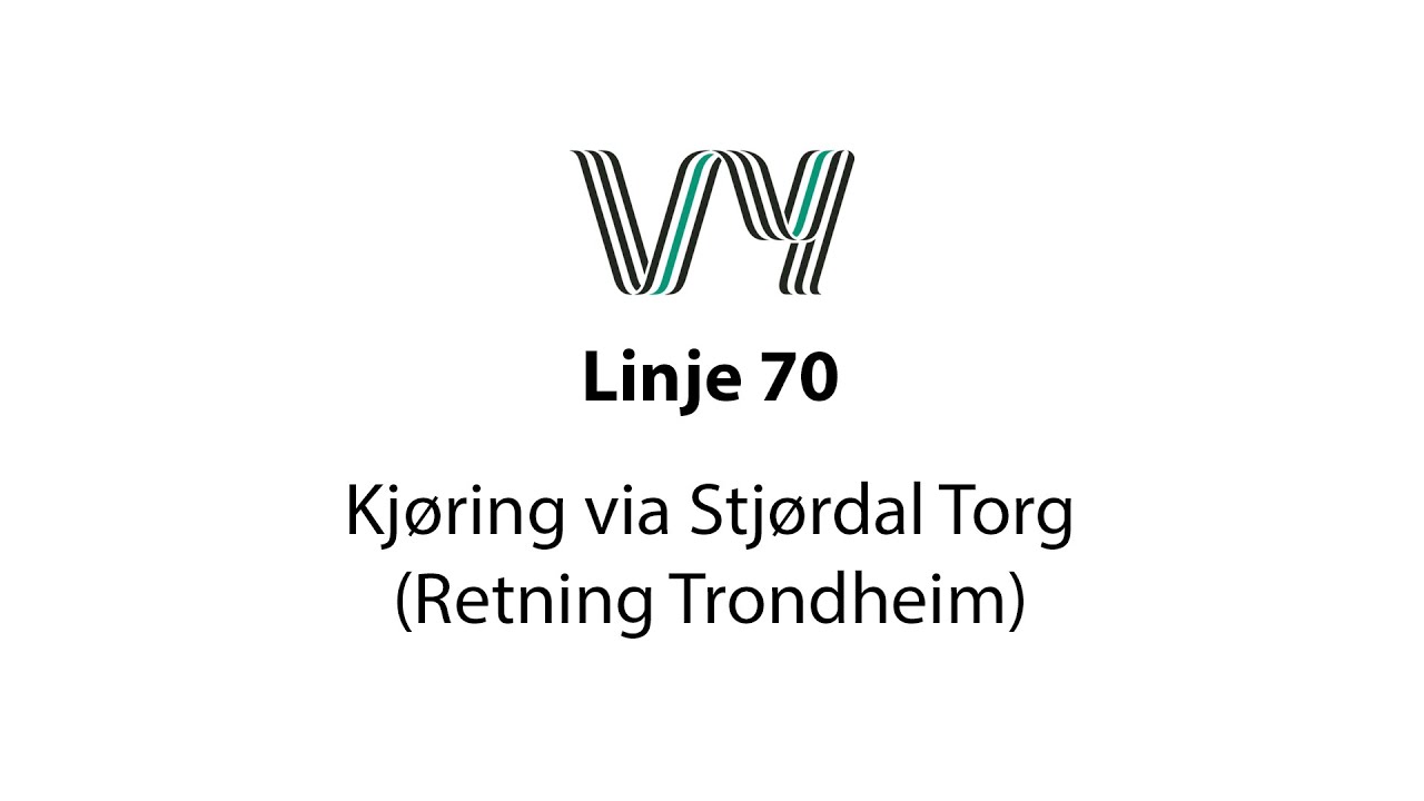 Linje 70 Kjøring via Stjørdal torg (retning Trondheim)