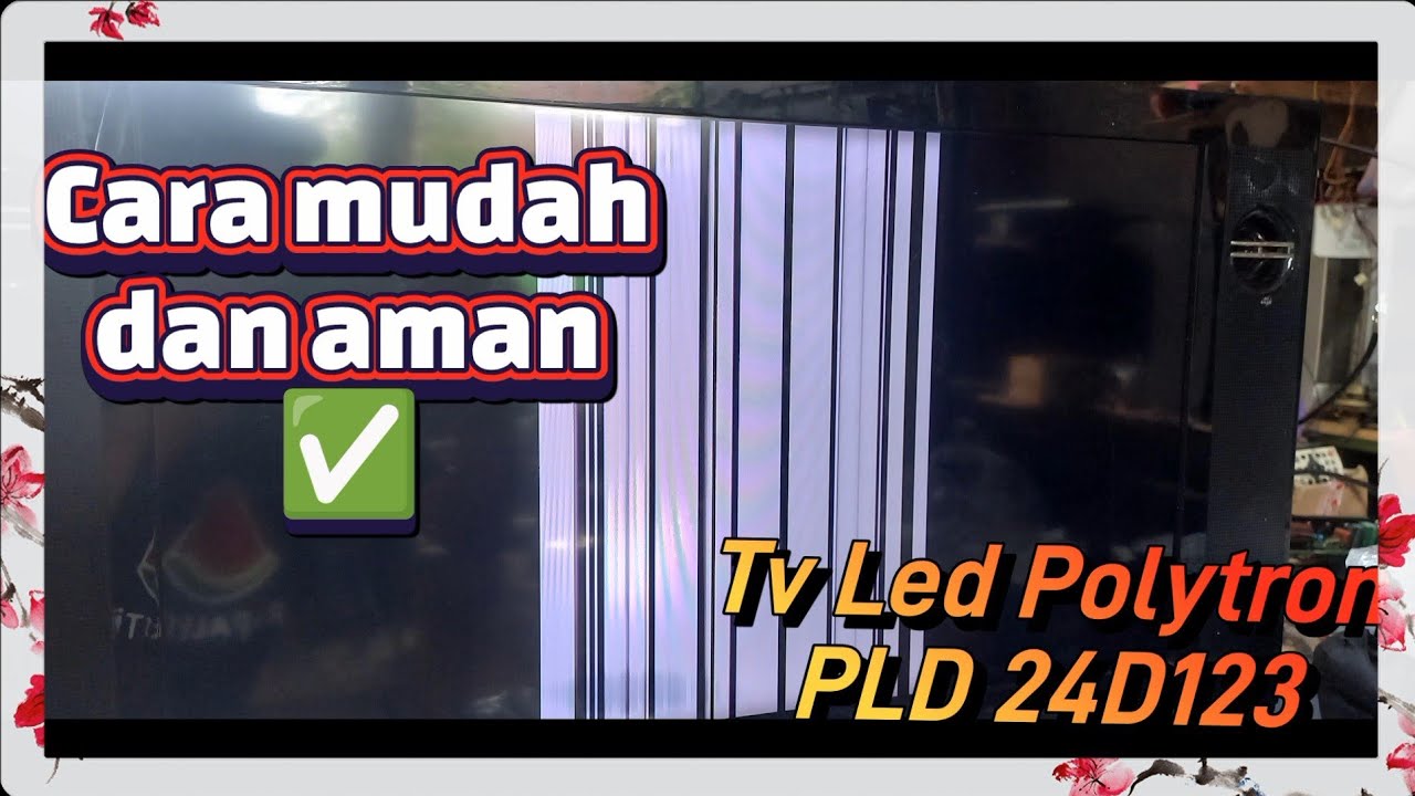 Tv Led Polytron PLD24D123 Hanya garis vertikal putih @electrical407 