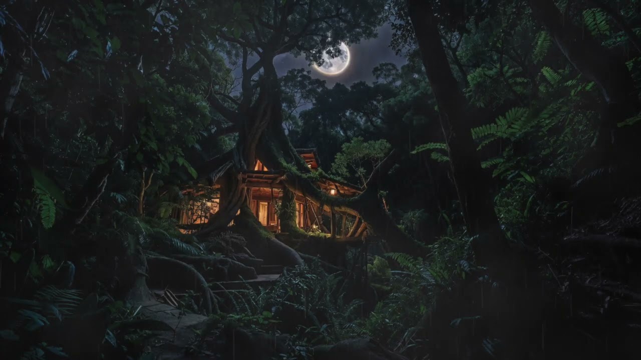 Don’t Fight Sleep ✦ Rain-Soaked Jungle Cabin Ambience for Deep Sleep