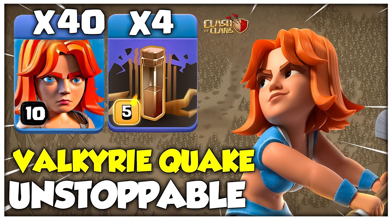 UNSTOPPABLE? TH15 Mass Valkyrie Quake Attack Strategy | Best TH15 Attack - Clash of Clans