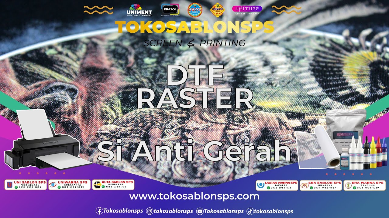 DTF RASTER SI ANTI GERAH - By UNITUFF TOKOSABLONSPS