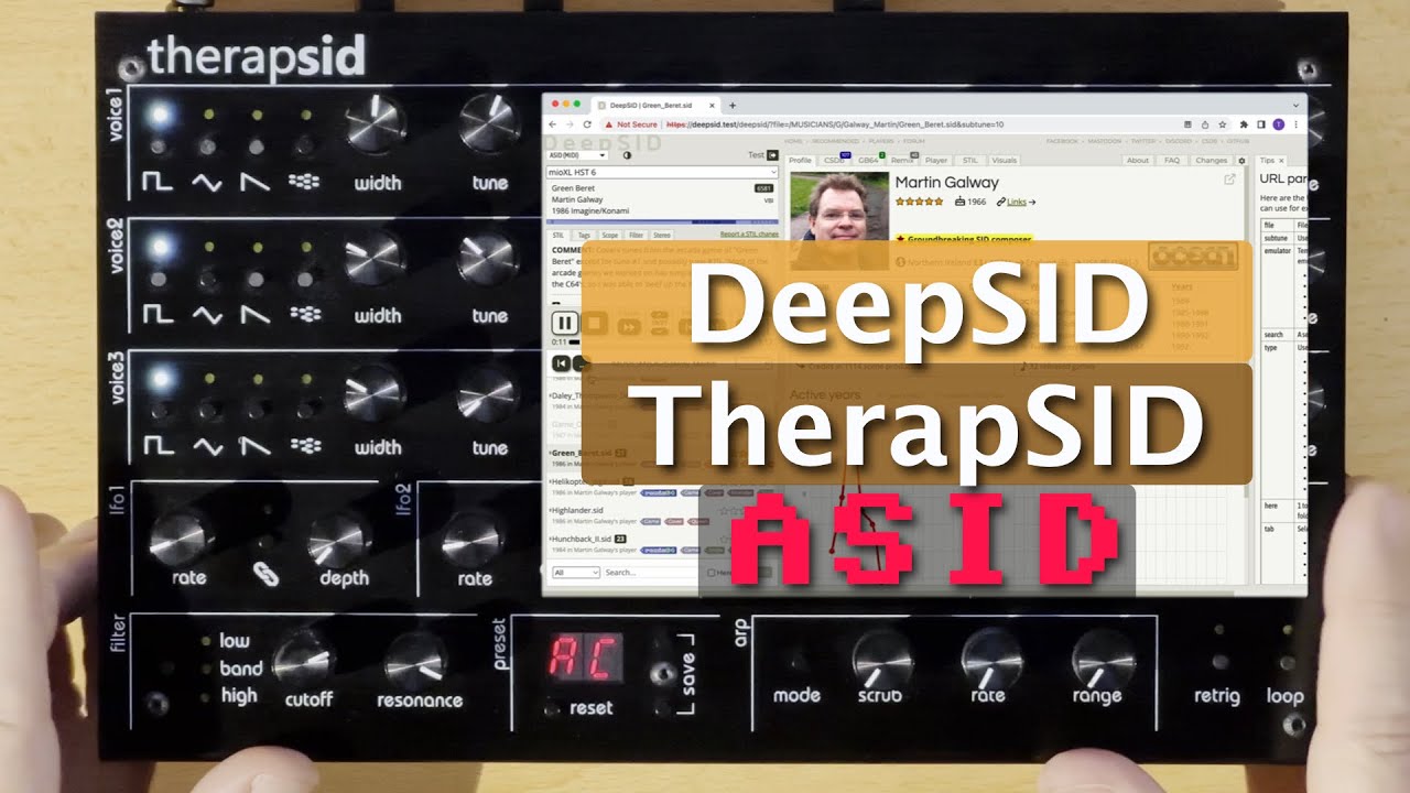 TherapSID - more ASID and DeepSID support | Playback and remix C64 SID tunes