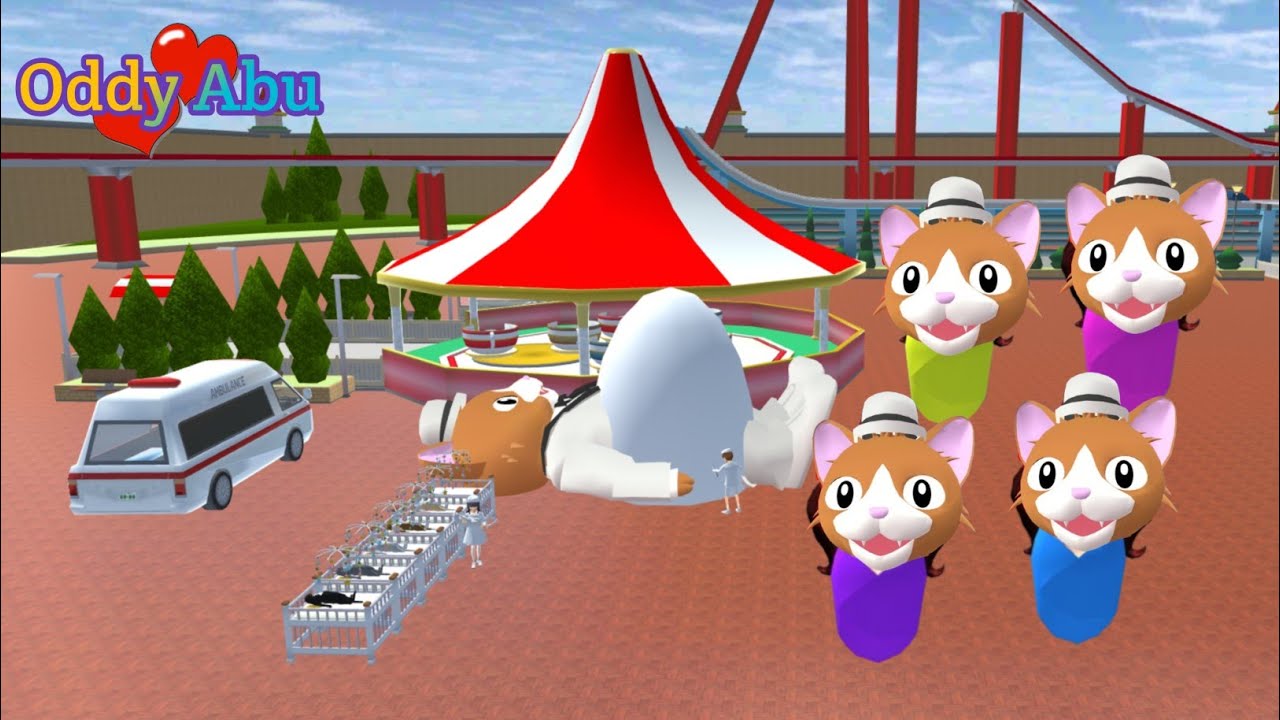 Cat Butler Hamil Jadi Raksasa 😱 Melahirkan Banyak Bayi Kucing 🐱🐱 Sakura School Simulator