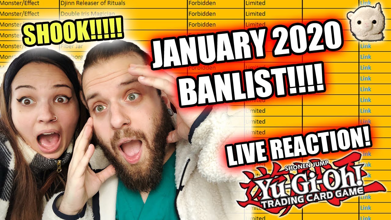 Yu-Gi-Oh! JANUARY 2020 BANLIST!! LIVE REACTION!!!!  - ABSOLUTELY BANANAS!!!!