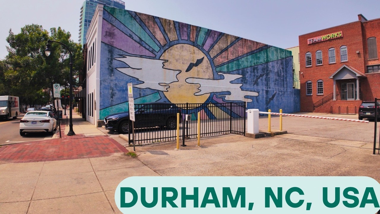 4K Walk In Downtown Durham North Carolina USA | Relaxing Sounds to Sleep or Study #downtown #walking