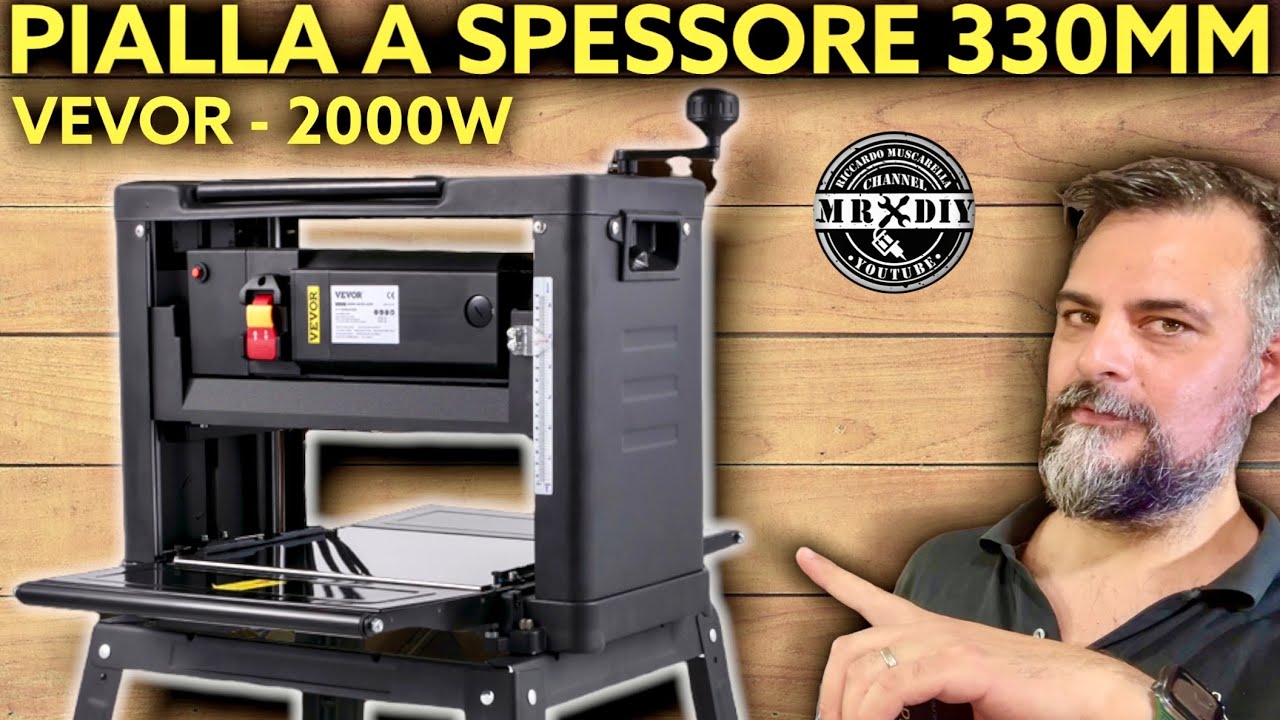 Pialla a Spessore vevor da 33 cm. Ideale per hobbisti. Piallatrice per legno. Piallare il legno.