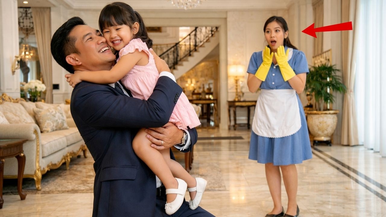 ลูกสาวของแม่บ้านวิ่งเข้าหามหาเศรษฐีแล้วพูดว่า: “คุณคือพ่อของหนู”… ทำให้ทุกคนตกตะลึง