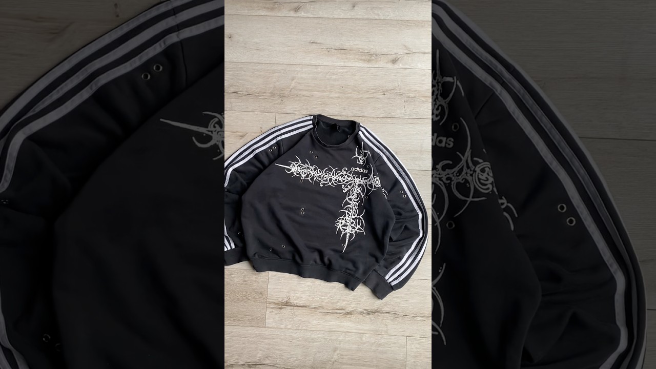 adidas cybersigilism piercing custom sweatshirt