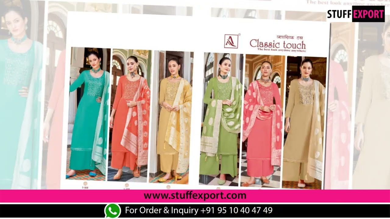 Alok Suit Classic Touch Vol-5 Pure Jam Cotton Dress Material Catalog Exporter | Surat Textile Market