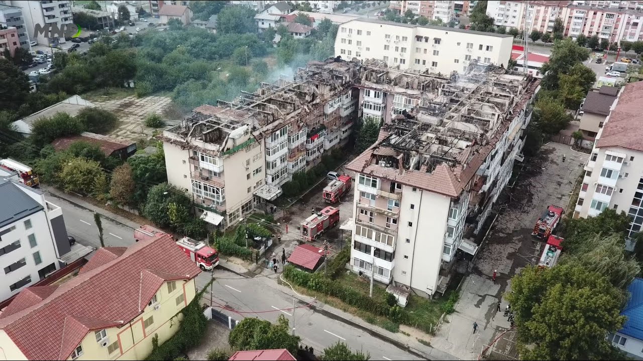 Incendiu Mansarda 5 Blocuri Str Aristizza Romanescu Craiovita Noua Promenada Mall Craiova 07 09 2023