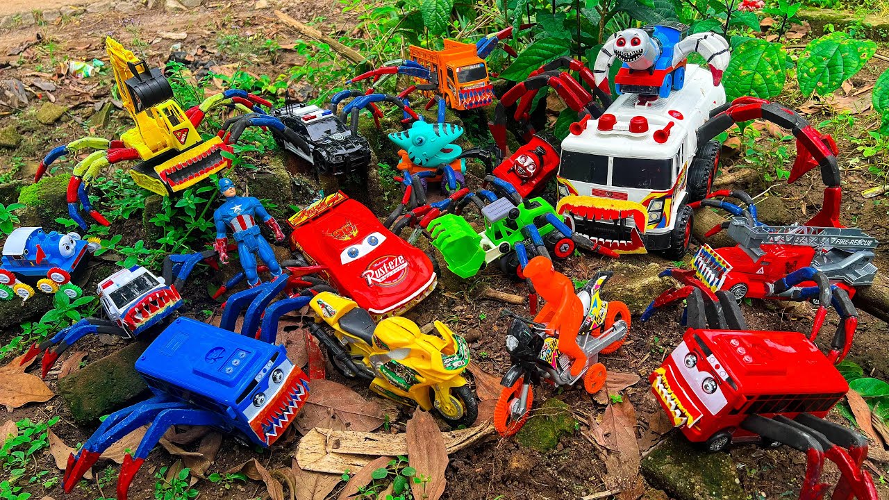Upgrade RC LIGHTNING MCQUEEN EATER Monster Percy Spider, Monster Mcqueen Monster Truck Hulk