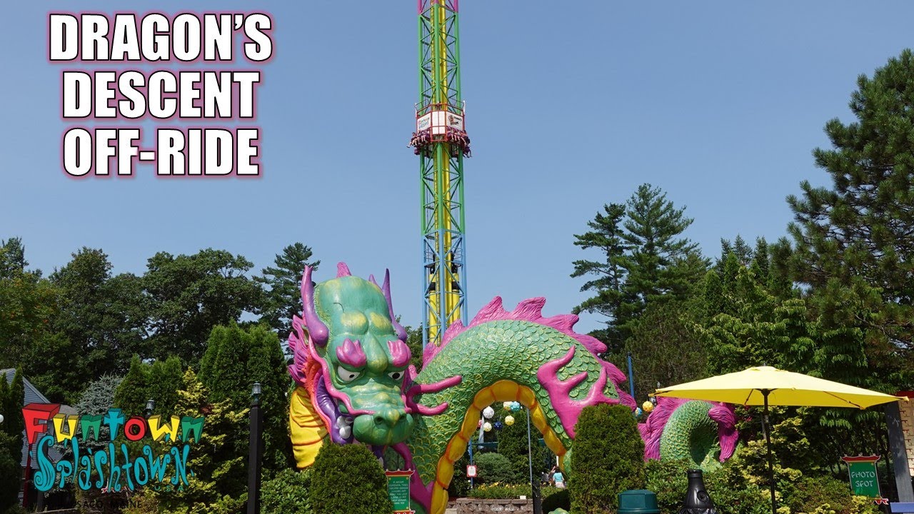 Dragon's Descent Off-Ride Footage (2021-2024), Funtown U.S.A. S&S Turbo Drop Tower | Non-Copyright