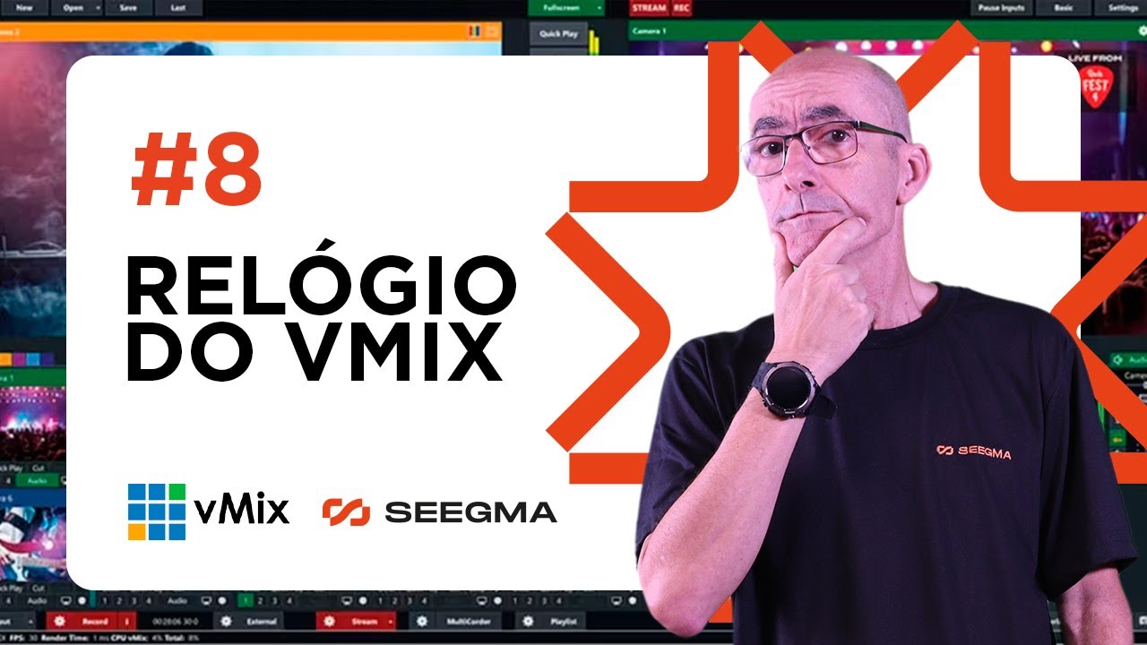 Utilizando o relógio do vMix | Seegma