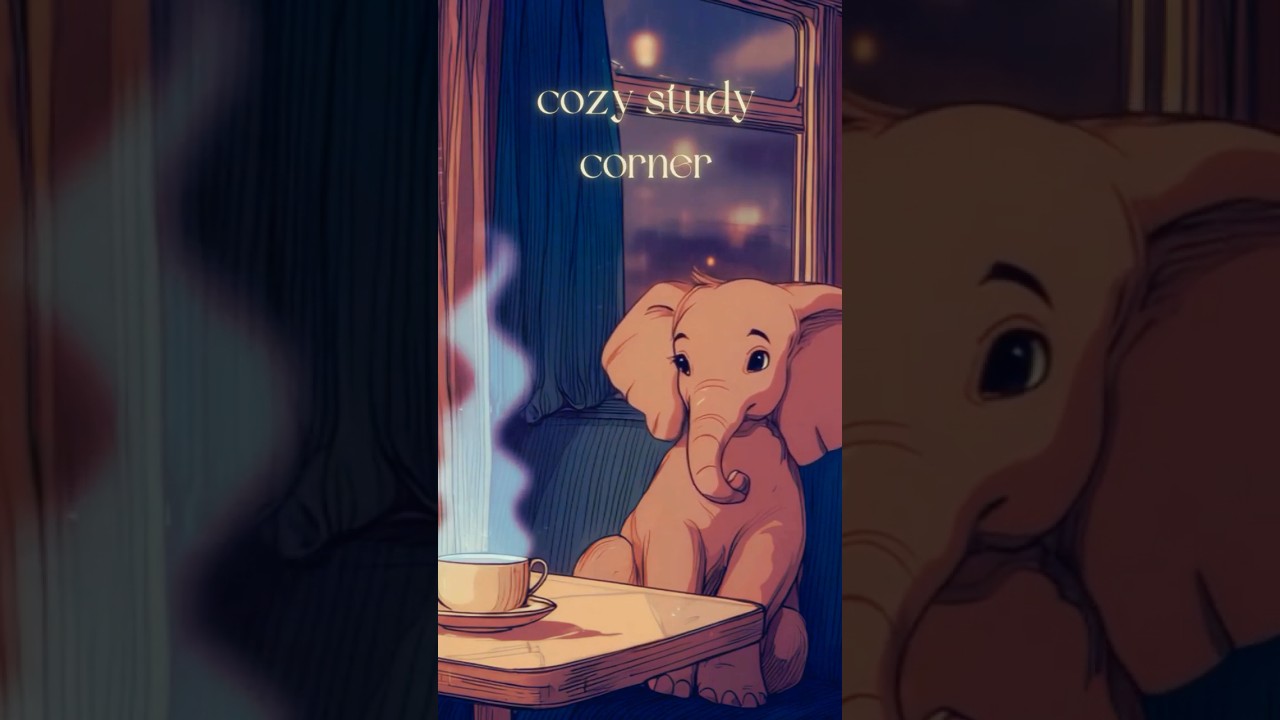 cozy study corner 🐘🎺 