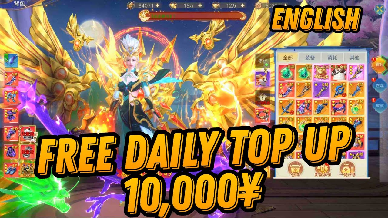 Mmo RPG English - Free Daily top up 10,000&yen; + Skin + Aura dragon + Mount & Discount 99% / X7 Game