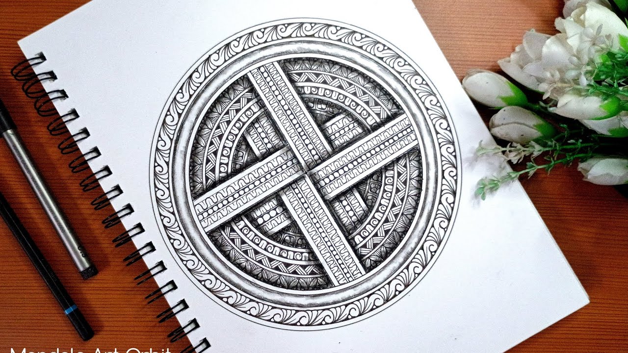 Abstract Circle 3D Mandala | Mandala art for Beginners #drawing #mandala #art #orbit #3d #3dmandala