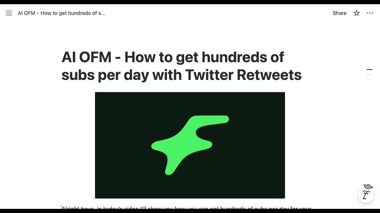 AI OFM - How to get hundreds of subs per day with Twitter Retweets