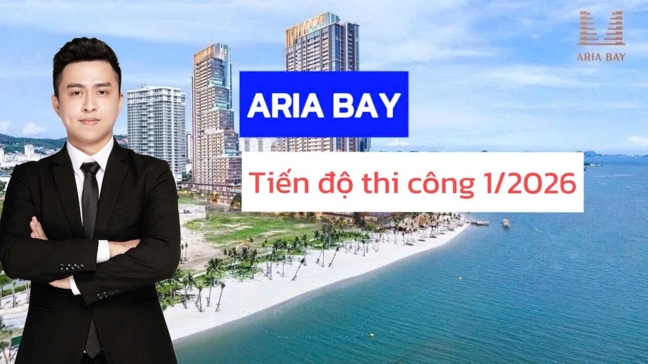Cập nhật tiến độ dự án Aria Bay - Marina Bayfront District tháng 01/2026
