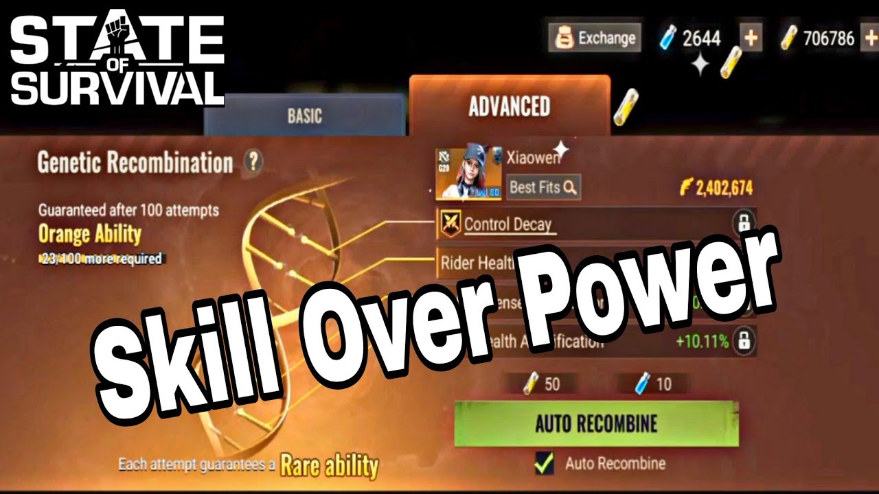 State Of Survival: Xiaowen Genetik Skill OP