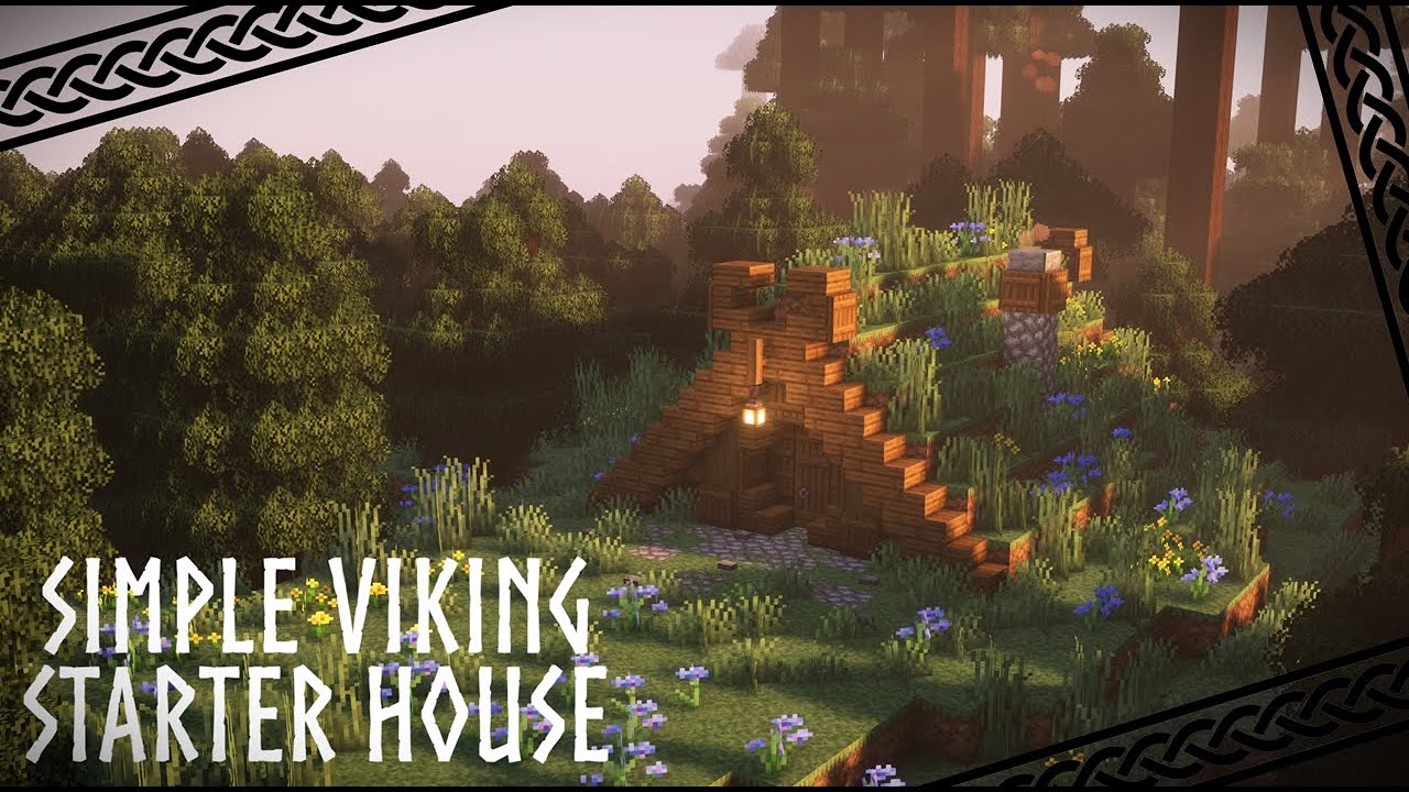 Minecraft: How to build a Simple Viking House | Tutorial