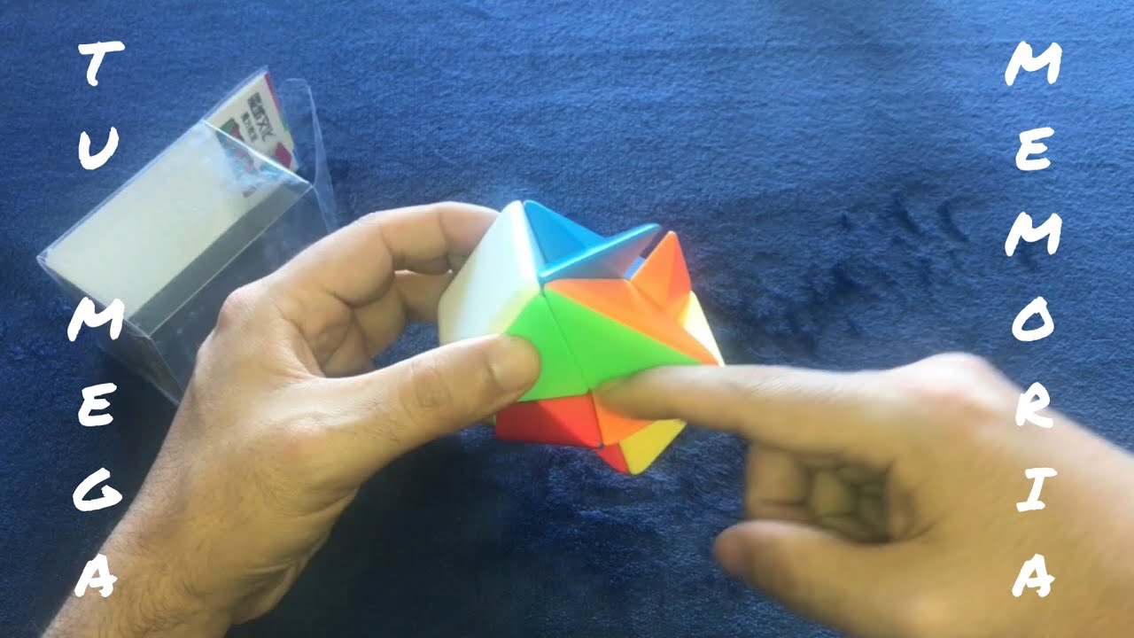 Cubo de rubik en diagonal rectangular.