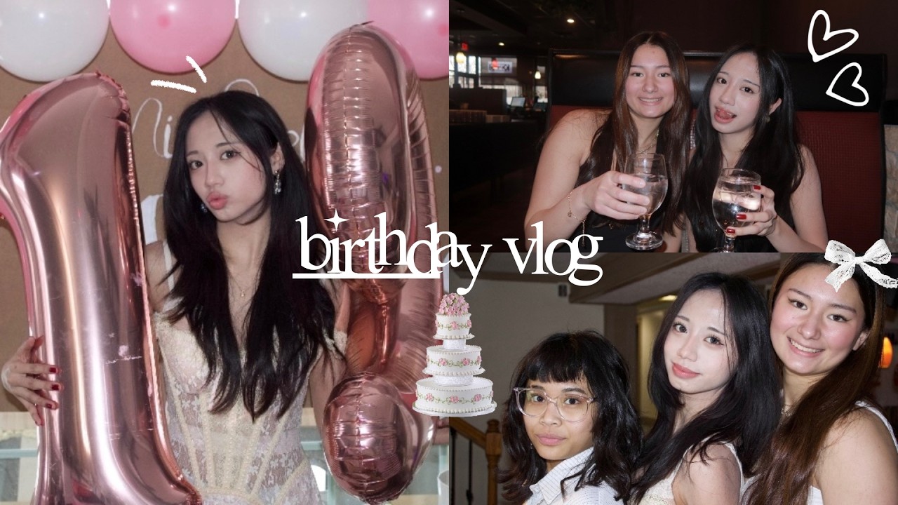 BIRTHDAY VLOG 🎂⋆˚𝜗𝜚˚⋆| galentines night, birthday party, hangout w/ friends