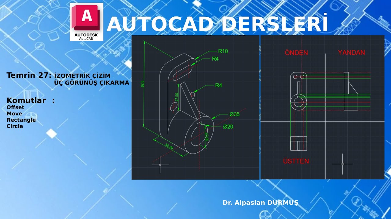 Isometric view and three view extraction in AUTOCAD