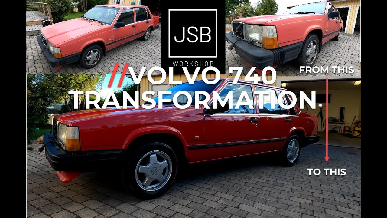 FULL EXTERIOR DETAIL - Classic RED Volvo 740 - Insane Transformation! | EPISODE 1/2 Cleaning