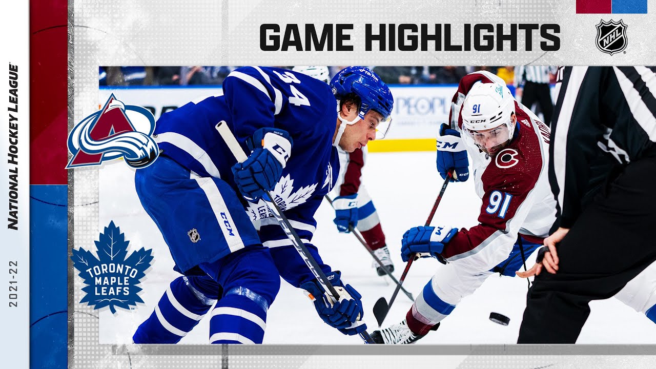 Avalanche @ Maple Leafs 12/1/21 | NHL Highlights