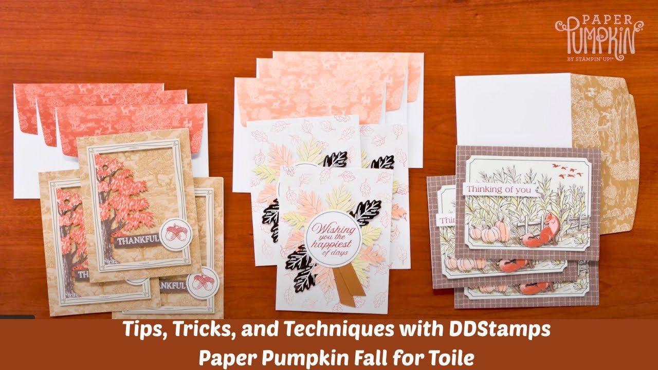 Tips, Tricks and Techniques with DDStamps Paper Pumpkin Fall for Toile