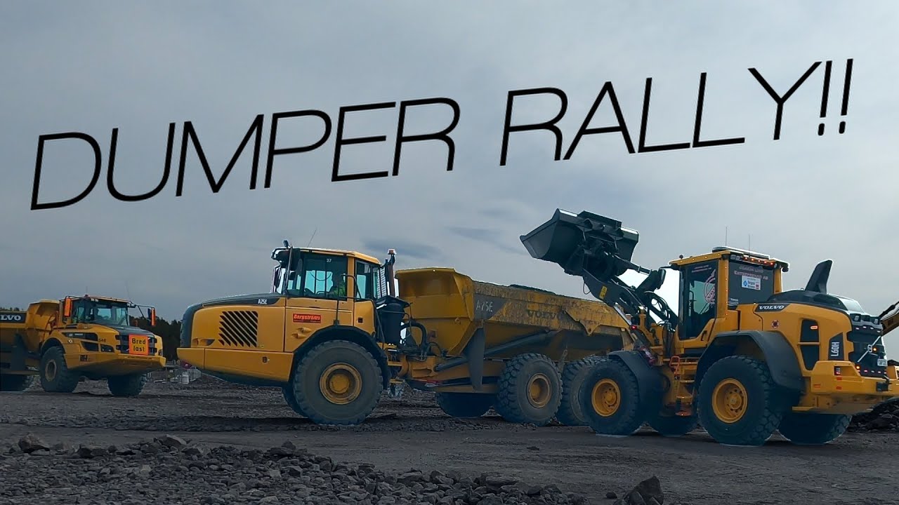 Dumper rally! L60H loading volvo A25 haultrucks Kiruna Sweden