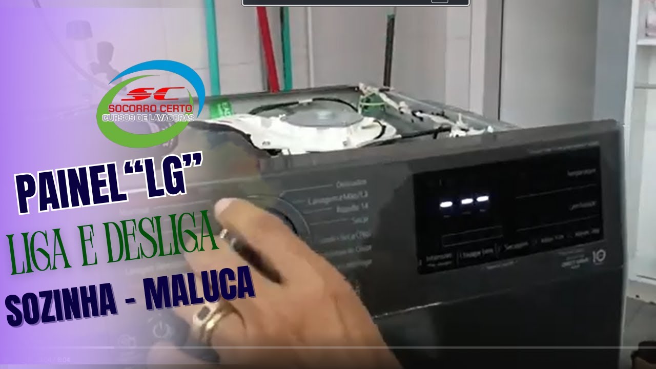 LAVA E SECA LG N&Atilde;O INICIA LIGANDO E DESLIGANDO SOZINHA - CONSERTO NA PLACA