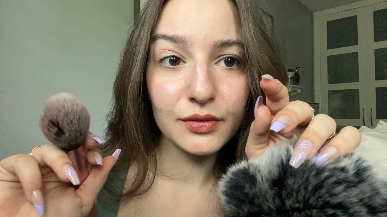 ASMR ~Super tingly~ trigger words 🤍 (with brushing, hand movements, plucking)