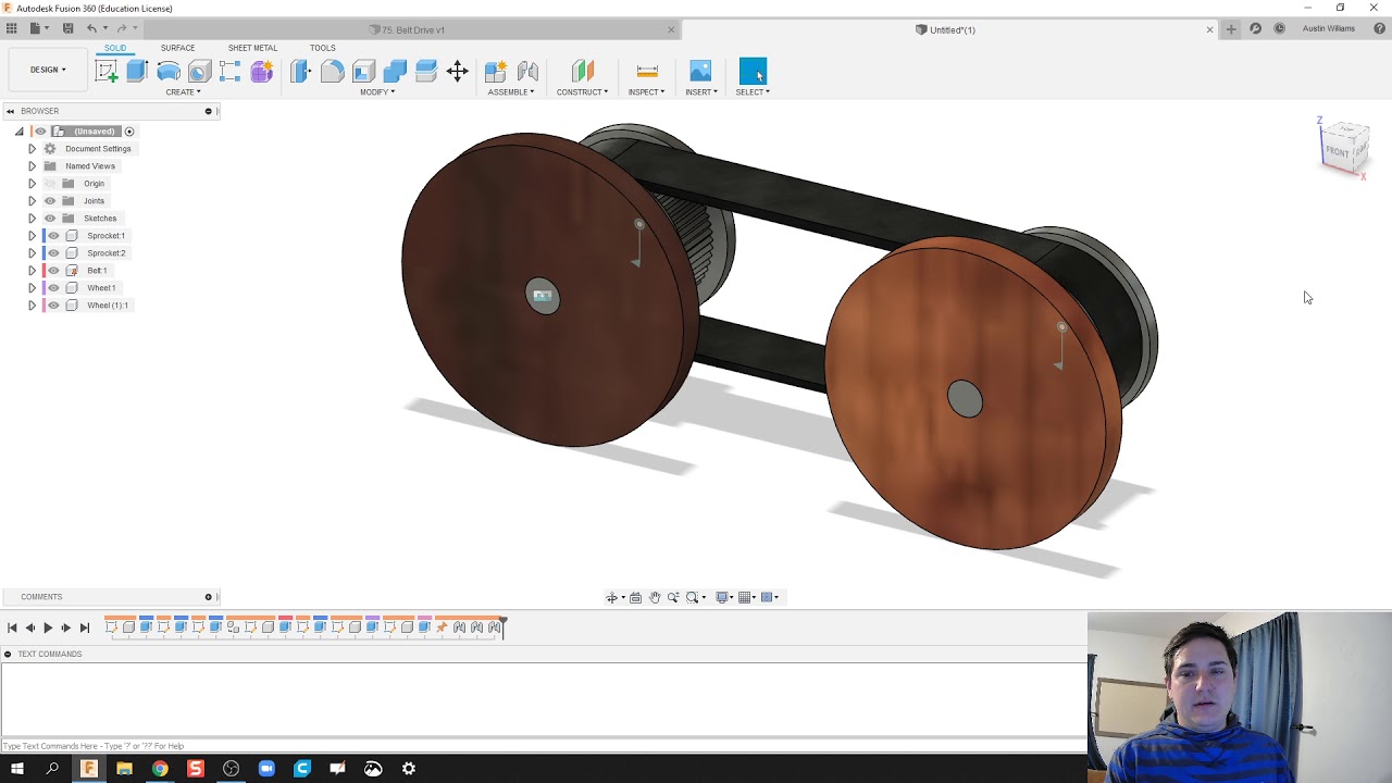 Ременной привод (часть 2) Motion Link — день 76 из 100: путешествие по Autodesk Fusion 360