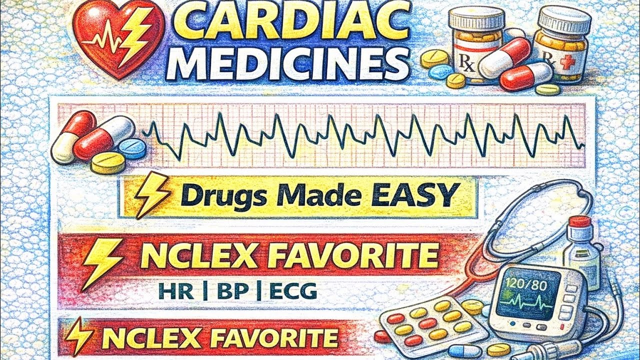 Cardiac Medicines Explained | NCLEX Nursing Pharmacology Made Easy