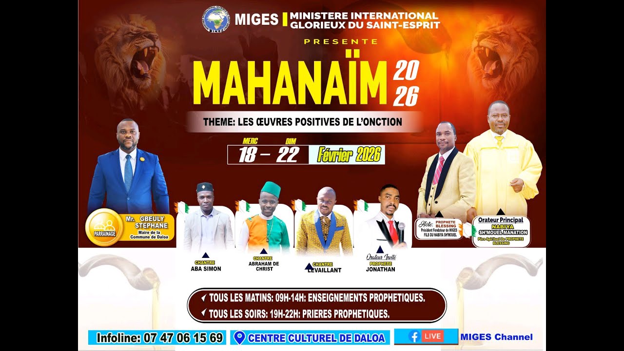 PARLONS DE LA MAHANAÏM 2026 DE L'EGLISE MIGES A DALOA.