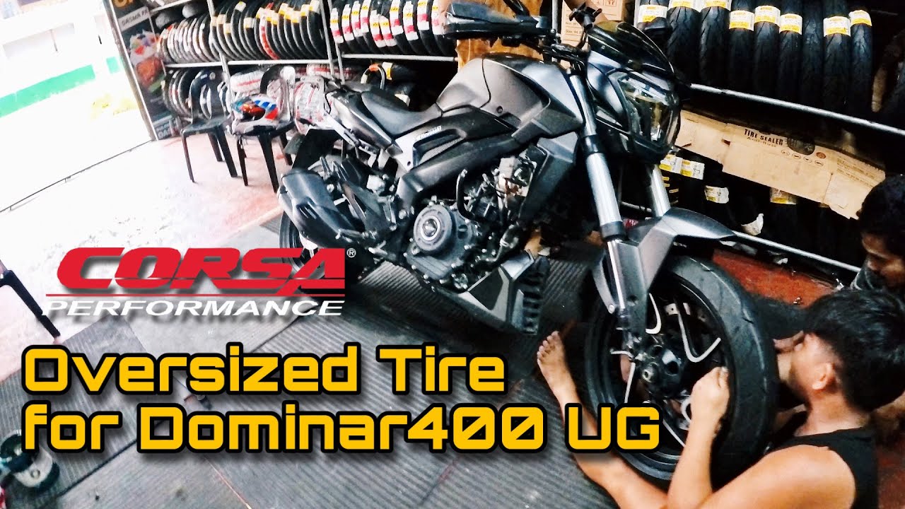 Installing CorsaR93 in Dominar400 UG | Oversized Front & Rear Tire #takaratires