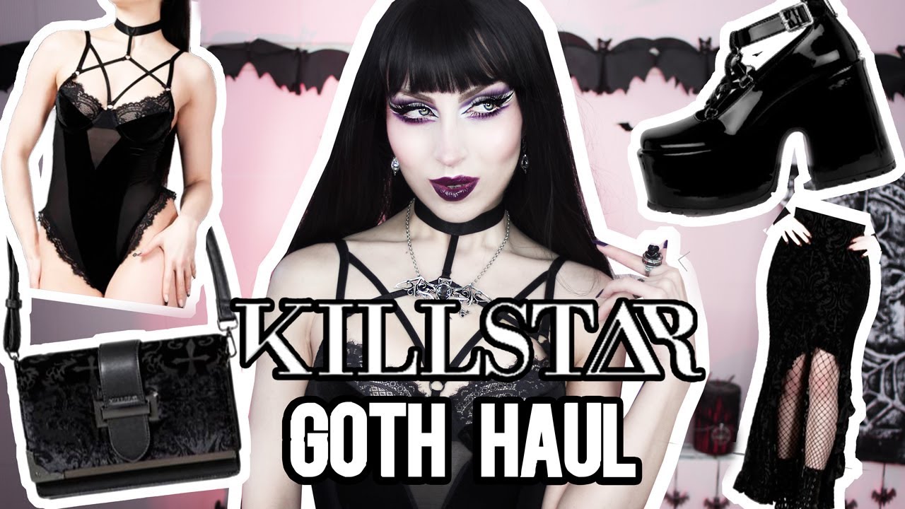 🦇🖤 KILLSTAR HAUL TRY ON 🖤🦇 Romantic & Vampire Goth Outfits Accessories & Shoes | Vesmedinia