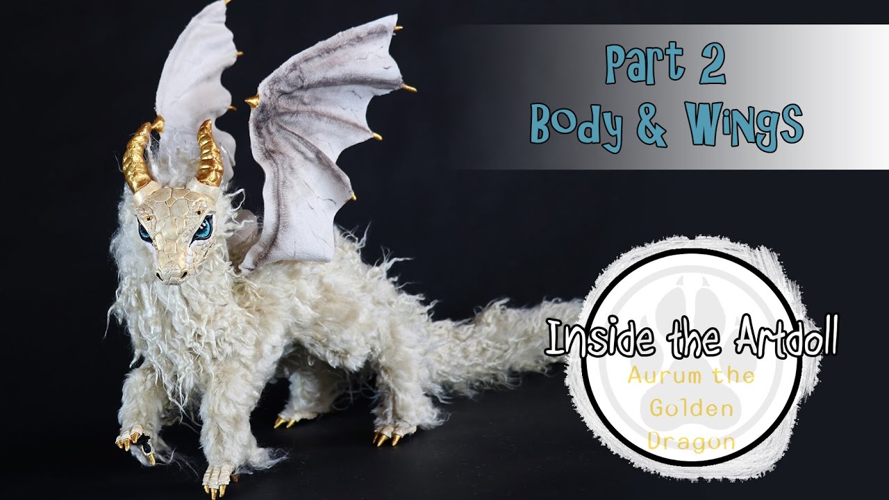 Aurum the Golden Dragon poseable art doll - Part 2