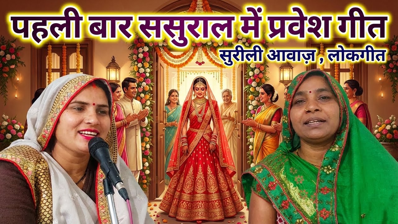 ससुराल की देहरी पर नई दुल्हन | पारंपरिक लोकगीत | शादी के बाद ससुराल |  लोकगीत धीरे से डाकू देहरिय |