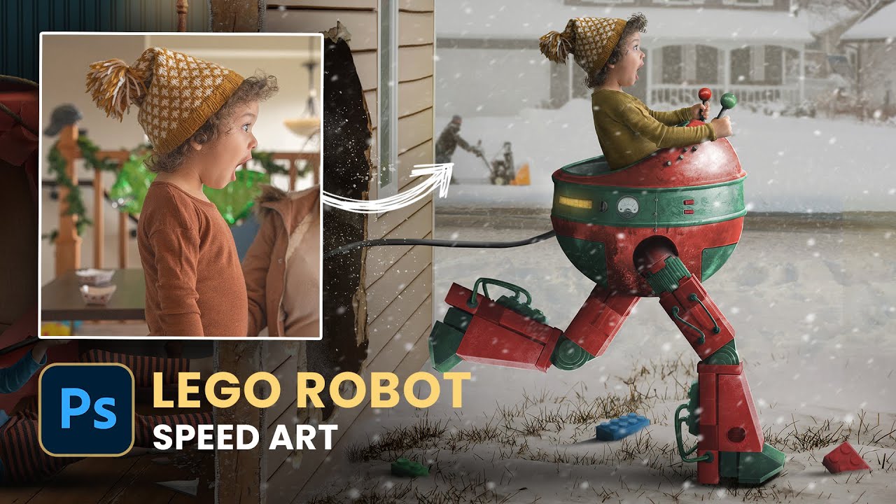 I Turned LEGOS INTO A ROBOT SUIT with Photoshop!