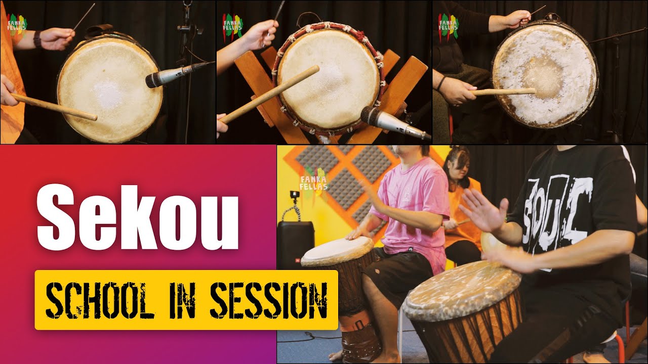 How to play Sekou - Fanka version with performance (School in Session - Djembe Dunun Demo)