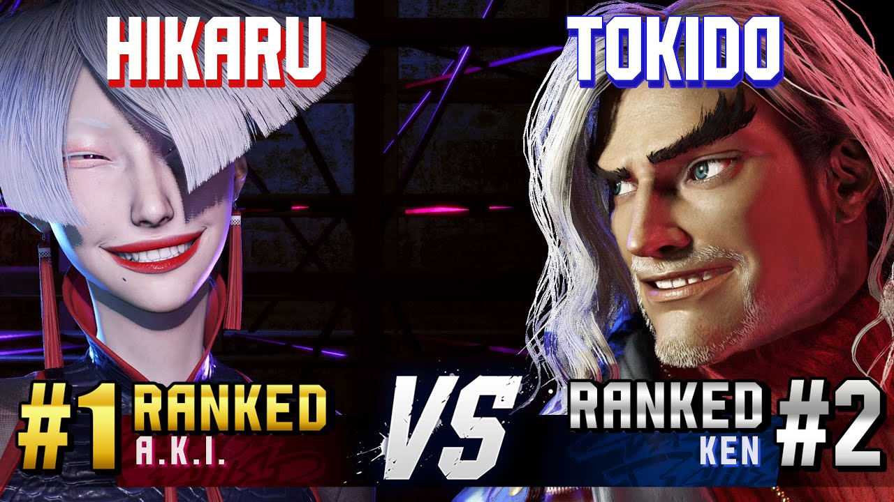 SF6 ▰ HIKARU (#1 Ranked A.K.I.) vs TOKIDO (#2 Ranked Ken) ▰ High Level Gameplay