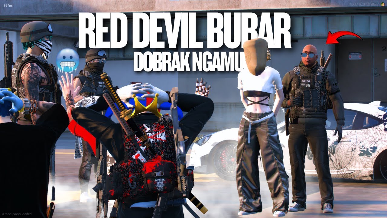 RED DEVIL KETAR KETIR DI RUSUHIN DOBRAK DAPUT STRESS!!  GTA 5 -  ROLEPLAY !! 